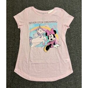 Disney Girl's Youth Blouse Graphic Print Minnie Mouse Print Extra Large 14/16